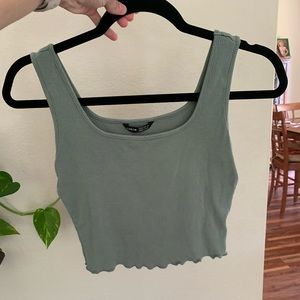 Green Cropped tank